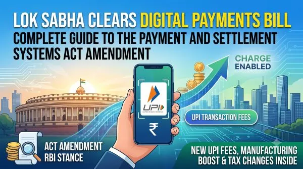 Lok Sabha Clears Digital Payments Bill: Complete Guide to the Payment and Settlement Systems Act Amendment & New UPI Transaction Fees